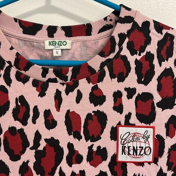 Kenzo Paris Leopard Print T-Shirt Dress - Picture 3 of 5
